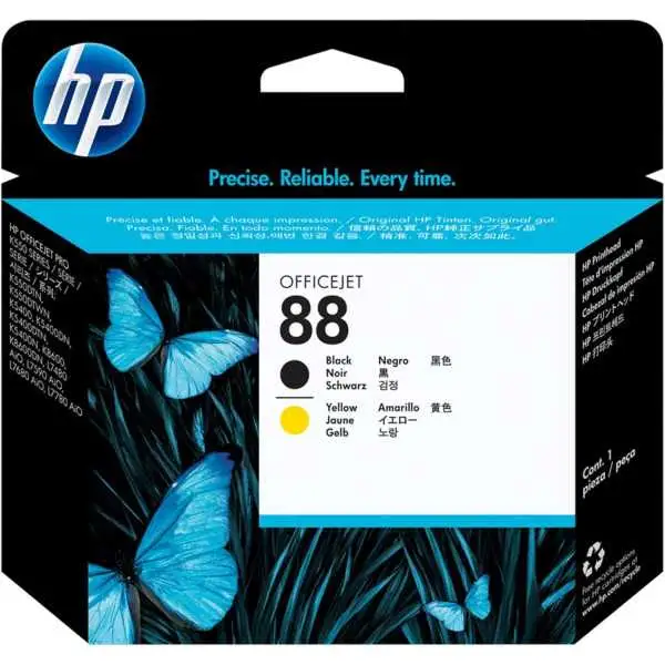 HP 88 Noir jaune Tête d'impression d'origine - C9381A