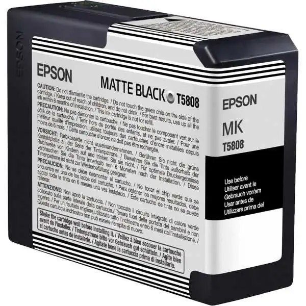 EPSON T5808 Noir mat Cartouche d'encre d'origine