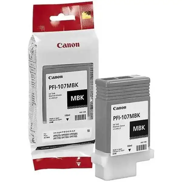 Canon LUCIA PFI-107MBK Noir mat Cartouche d'encre d'origine