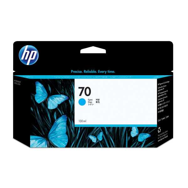 HP 70 Cyan Cartouche d'encre d'origine - C9452A