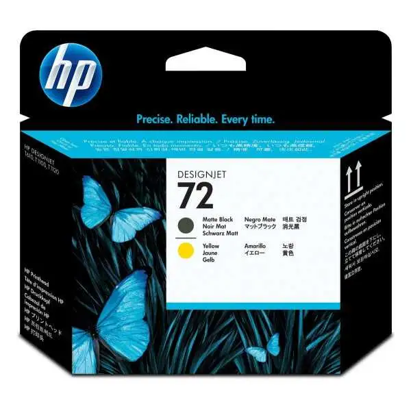 HP 72 Jaune noir mat Tête d'impression d'origine - C9384A