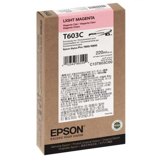 Epson T603C Magenta clair Cartouche d'encre d'origine