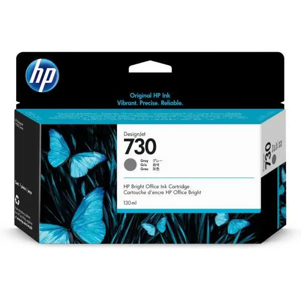 HP 730 Gris Cartouche d'encre d'origine - P2V66A