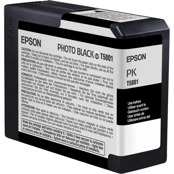 EPSON T5801 Noir Photo Cartouche d'encre d'origine