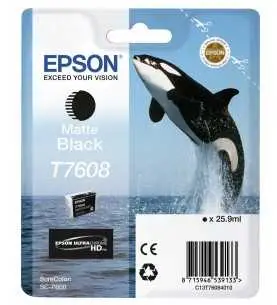 Epson T7608 Noir mat cartouche d'encre d'origine