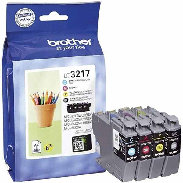 Brother LC3217 Noir couleur Pack de 4 Cartouches d'encre d'origine