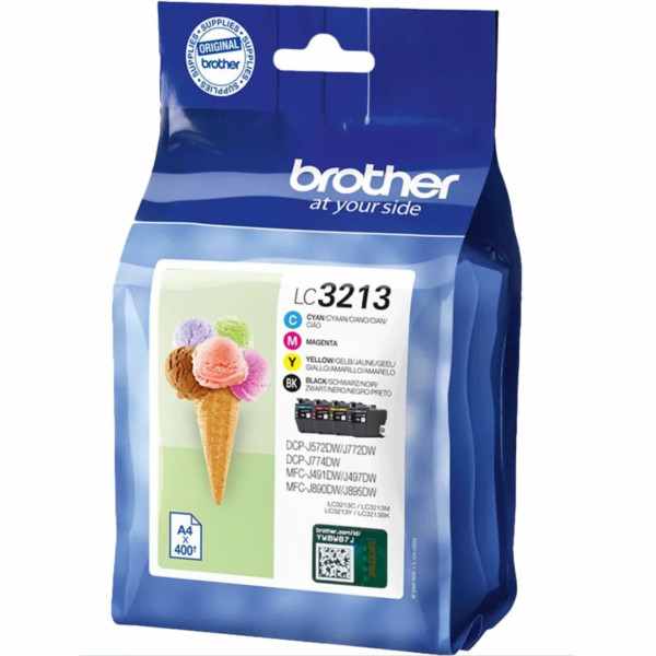 Brother LC3213 Noir couleur Pack de 4 Cartouches d'encre d'origine