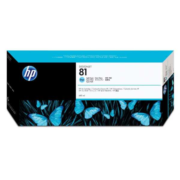 HP 81 Light Cyan Cartouche d'encre d'origine - C4934A