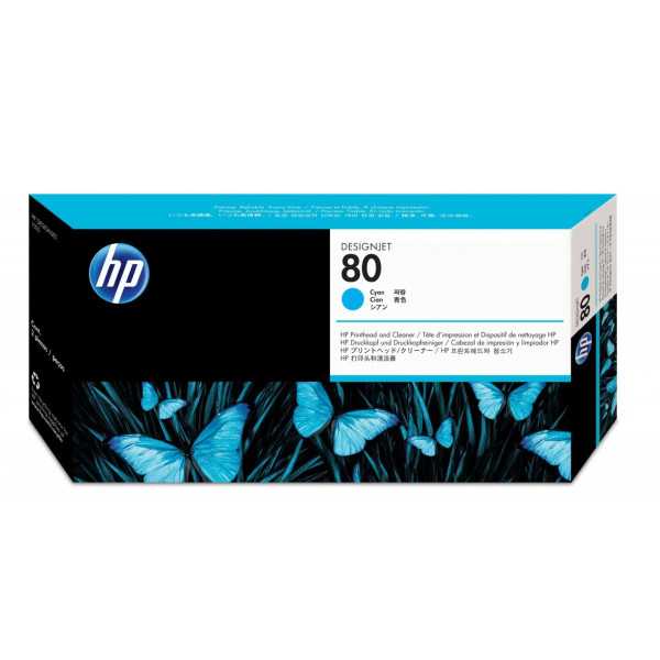 HP 80 Cyan Tête d'impression d'origine - C4821A