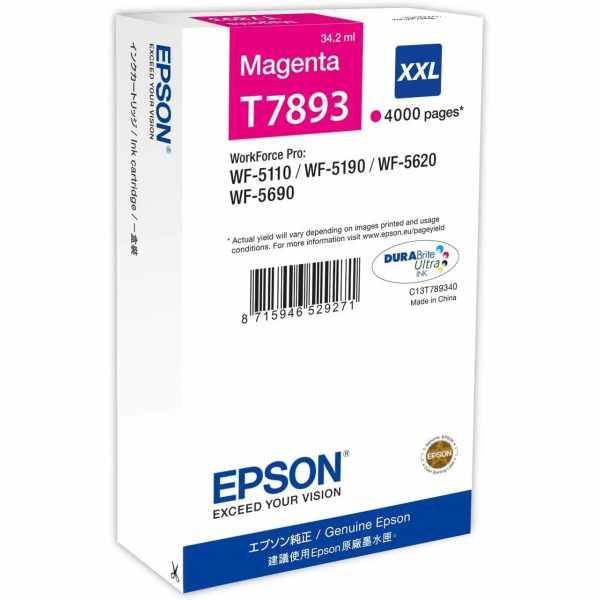 Epson T7893 XXL Magenta Cartouche d'encre d'origine