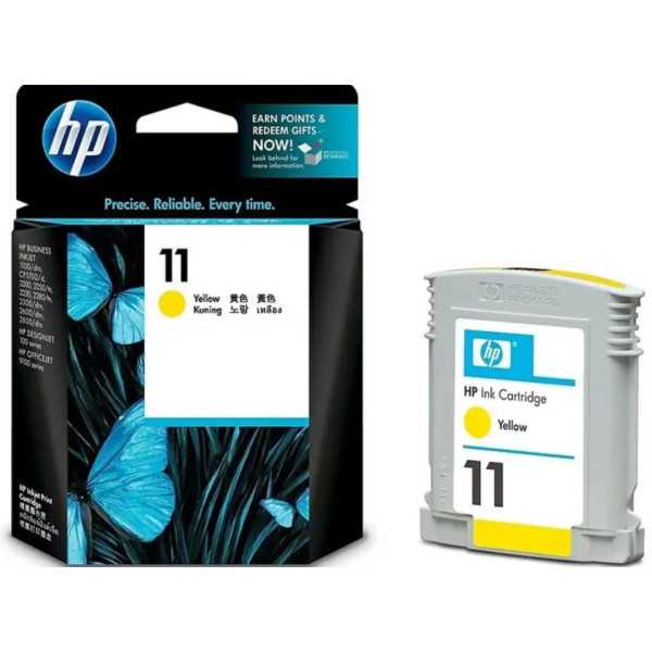 HP 11 Jaune 28 ml Cartouche d'encre d'origine - C4838A