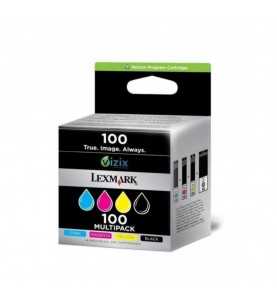 Lexmark 100 Noir couleur Pack de 4 Cartouches d'encre d'origine