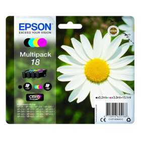 Epson 18 Noir couleur Pack de 4 Cartouches d'encre d'origine