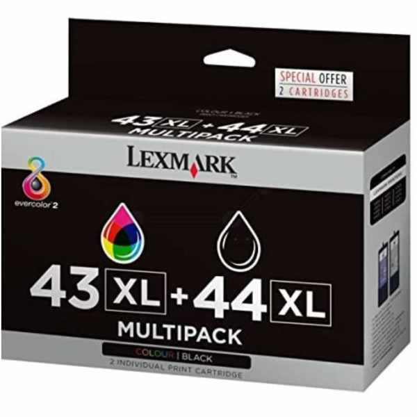 Lexmark 43XL/44XL Noir couleur Pack de 2 Cartouches authentiques au meilleur prix
