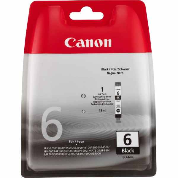 Canon BCI-6BK Noir Cartouche authentique au meilleur prix