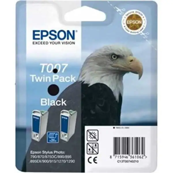 Epson T007 Noir Aigle Pack de 2 Cartouches authentiques au meilleur prix