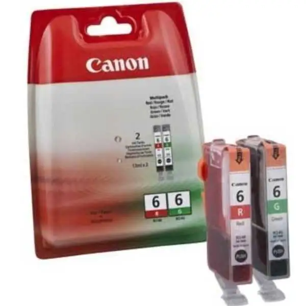 Canon BCI-6 R/G Rouge et vert Pack de 2 Cartouches authentiques au meilleur prix