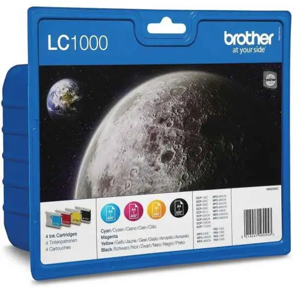 Brother LC1000 Noir couleur Pack de 4 Cartouches authentiques au meilleur prix