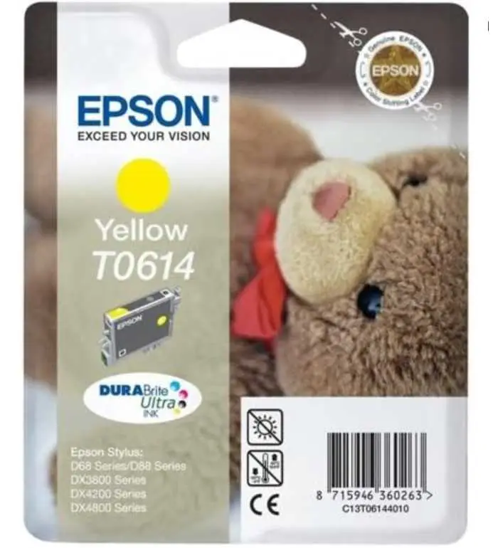 Epson T0614 Jaune Ourson Cartouche d'encre d'origine