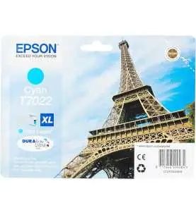 Epson T7022 XL Cyan Tour Eiffel Cartouche d'encre d'origine