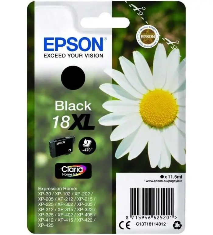 Epson 18XL Noir Pâquerette Cartouche d'encre d'origine