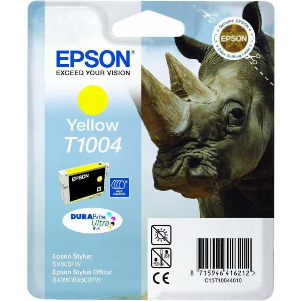 Epson T1004 Jaune Rhinocéros Cartouche authentique au meilleur prix