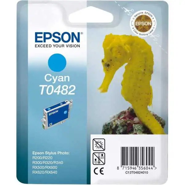 Epson T0482 Cyan Hippocampe Cartouche authentique au meilleur prix