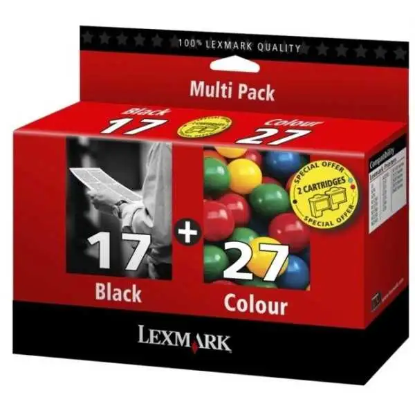 Lexmark 17/27 Noir couleur Pack de cartouches authentiques au meilleur prix