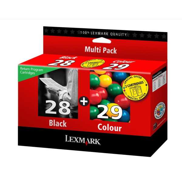 Lexmark 28/29 Noir couleur Pack de cartouches authentiques au meilleur prix