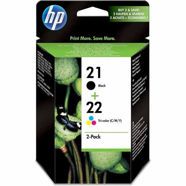 HP 21/22 Noir couleur Pack de cartouches authentiques au meilleur prix