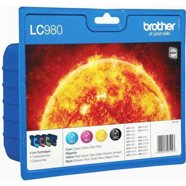 Brother LC980 Noir couleur Pack de cartouches authentiques au meilleur prix