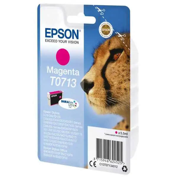 Epson T0713 Magenta Guépard Cartouche authentique au meilleur prix