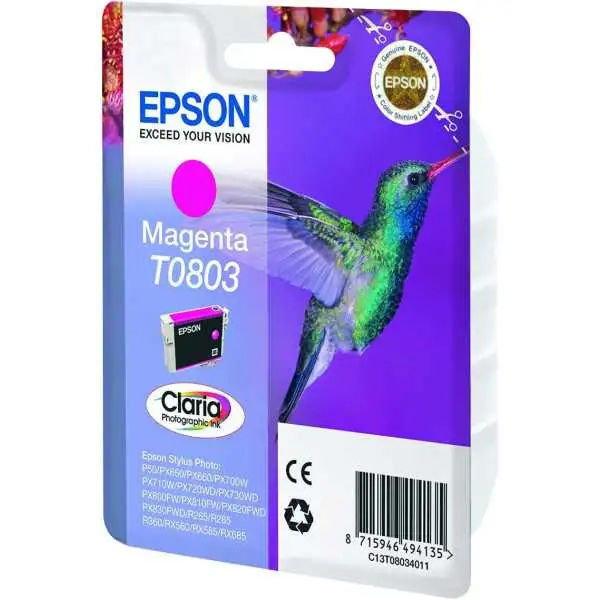 Epson T0803 Magenta Colibri Cartouche authentique au meilleur prix