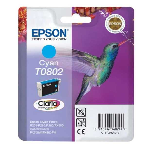 Epson T0802 Cyan Colibri Cartouche authentique au meilleur prix