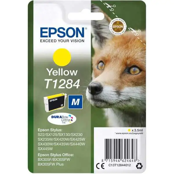 Epson T1284 Jaune Renard Cartouche authentique au meilleur prix