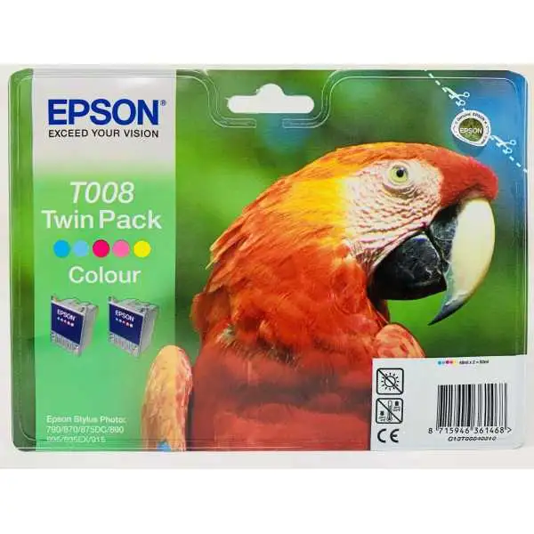 Epson T008 Couleur Perroquet Pack de cartouches authentiques au meilleur prix