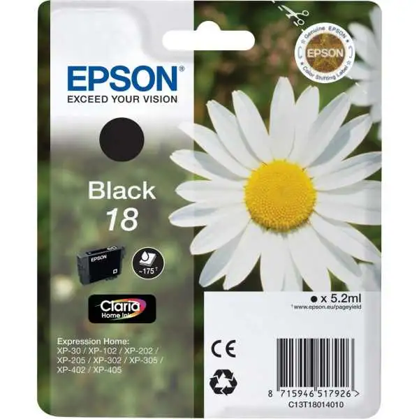 Epson 18 Noir Pâquerette Cartouche authentique au meilleur prix