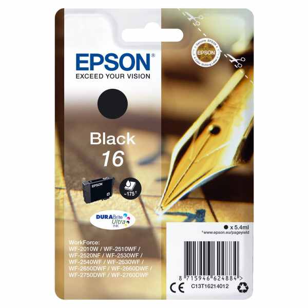 Epson 16 Noir Stylo plume Cartouche authentique au meilleur prix