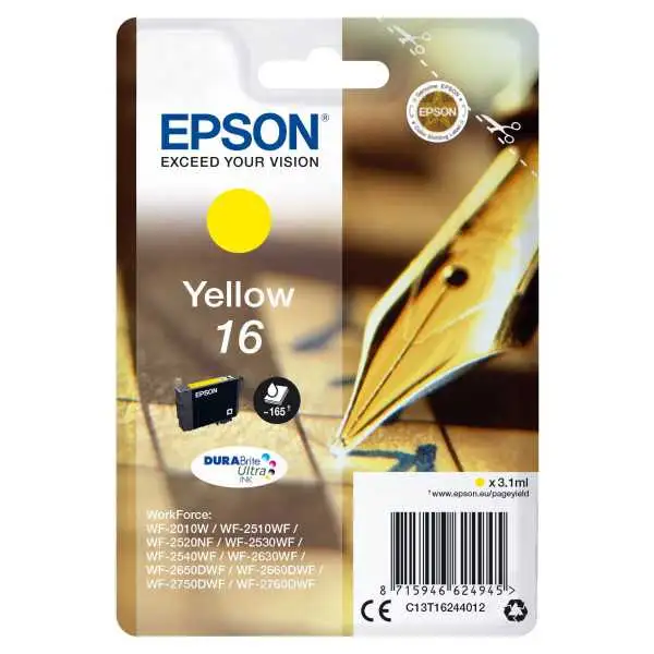 Epson 16 Jaune Stylo plume Cartouche authentique au meilleur prix