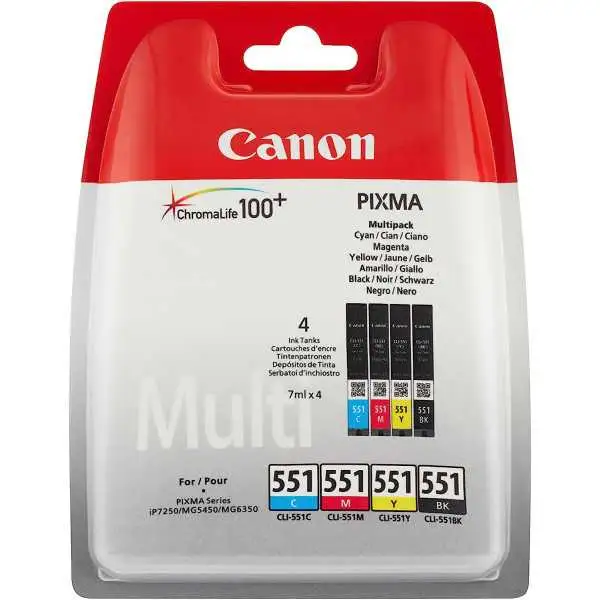 Canon CLI-551 Noir couleur de cartouches authentiques au meilleur prix