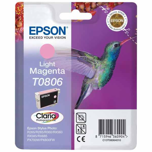 Epson T0806 Magenta clair Colibri Cartouche authentique au meilleur prix