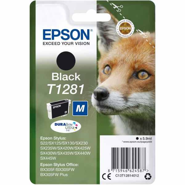 Epson T1281 Noir Renard Cartouche authentique au meilleur prix