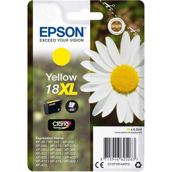 Epson 18XL Jaune Pâquerette Cartouche authentique au meilleur prix