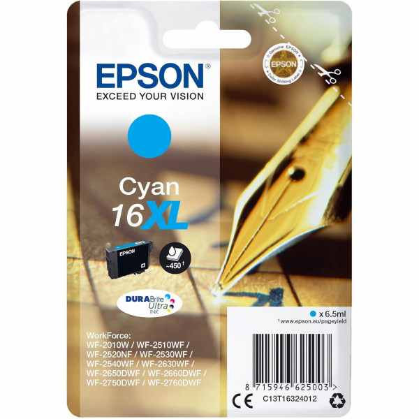 Epson 16XL Cyan Stylo plume Cartouche authentique au meilleur prix
