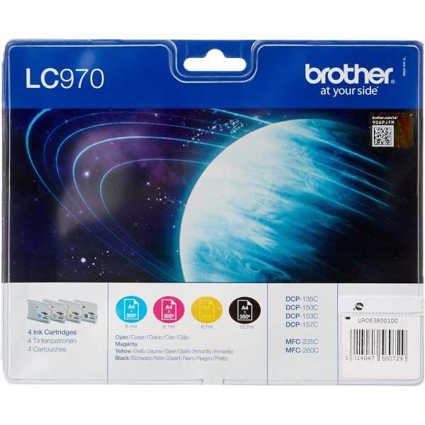 Brother LC970 Noir couleur Pack de cartouches authentiques au meilleur prix