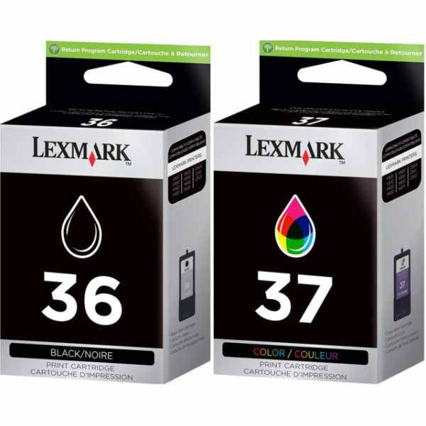 Lexmark 36/37 Noir couleur Pack de cartouches authentiques au meilleur prix
