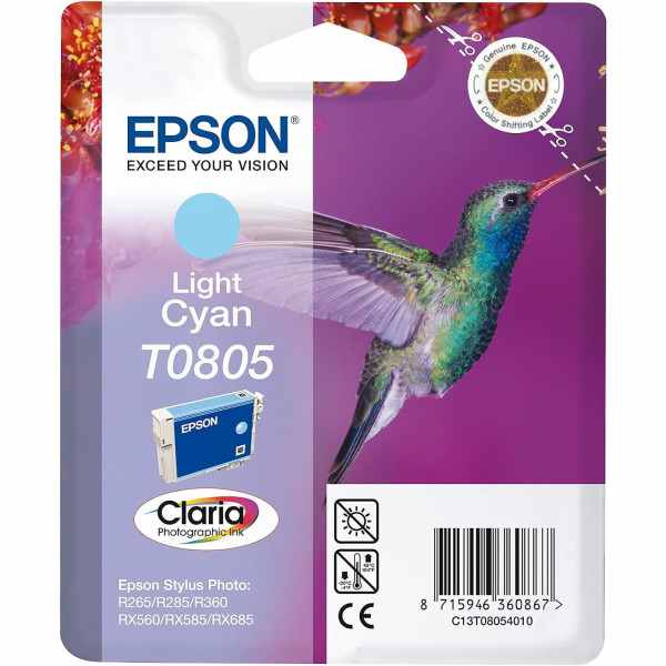 Epson T0805 Cyan clair Colibri Cartouche authentique au meilleur prix