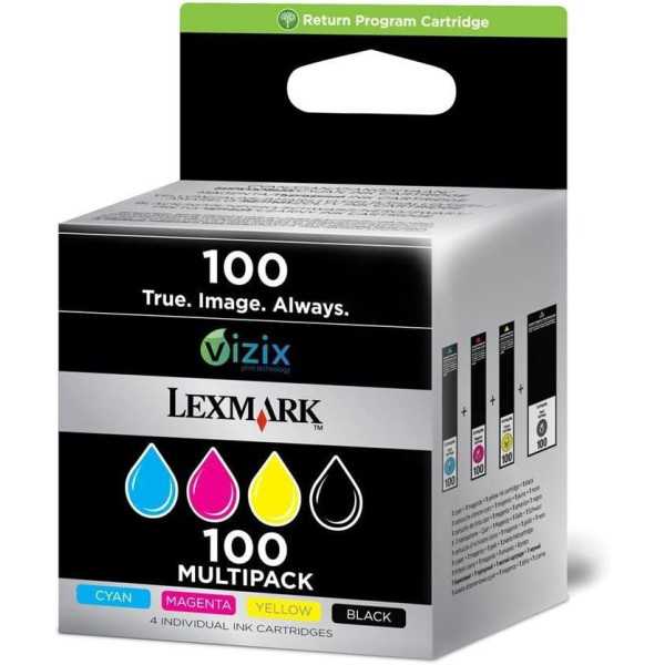 Lexmark 100 Noir couleur Pack de cartouches authentiques au meilleur prix