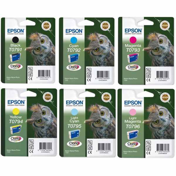 Epson T0797 Noir couleur Chouette Pack de cartouches authentiques au meilleur prix