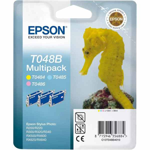 Epson T048B Couleur Hippocampe Pack de cartouches authentiques au meilleur prix